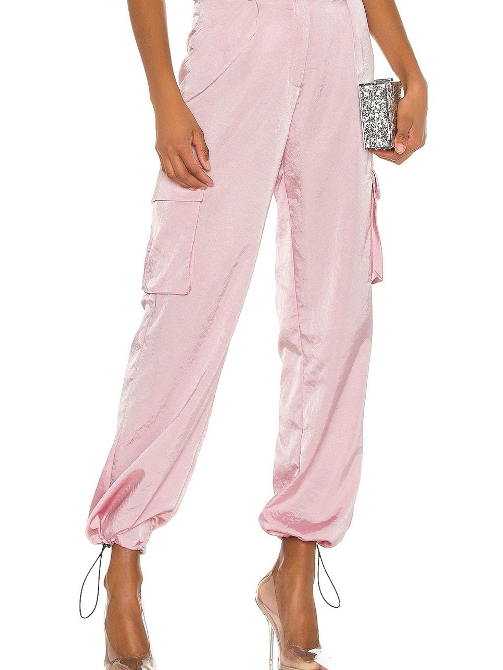 superdown x Draya Michele “Seleste” Drawstring Jogger Pant in Pink — Size L